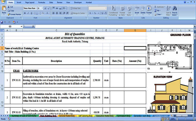 Bill of Quantity